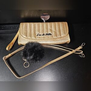 Lux de Ville Glitter Glitz Gold Purse